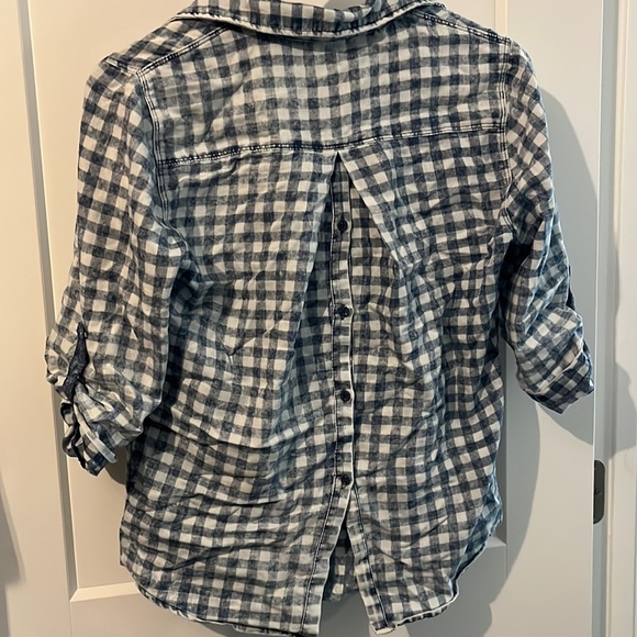 Blue and white gingham, Small, Skies Are Blue top - Picture 3 of 3